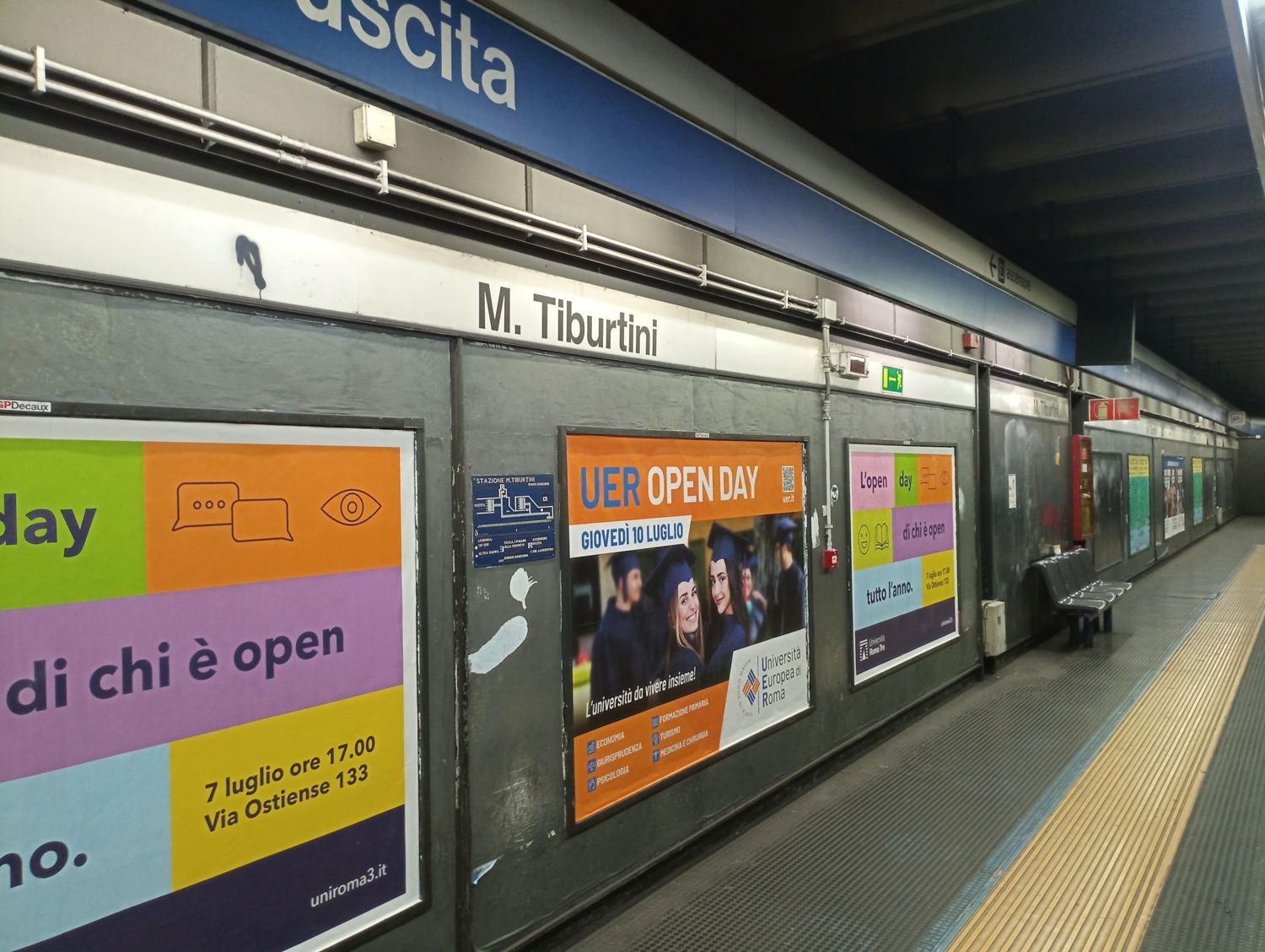Banchina della stazione metropolitana Monti Tiburtini